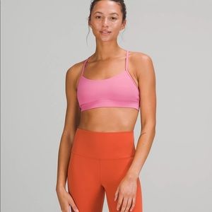 Lululemon Flow Y Bra in Pink Blossom Size 8